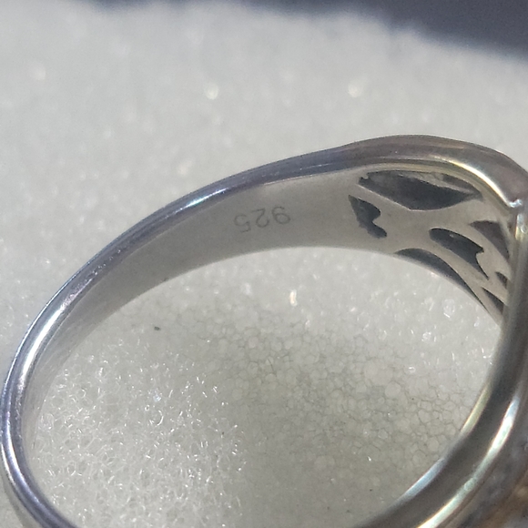 R267  Natural White Diamond Cocktail Ring - Picture 5 of 12